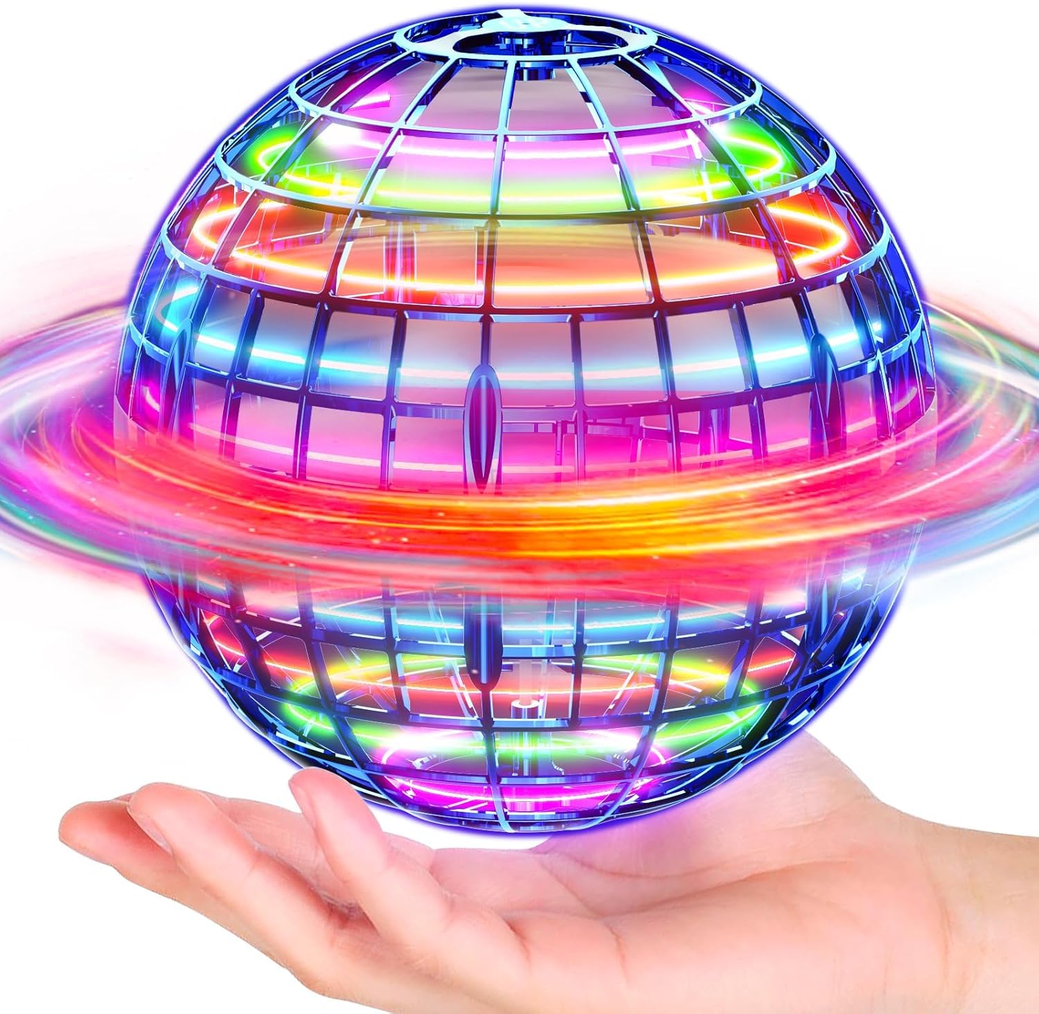 Flying Orb Ball | Drone Flottant avec Lumières Colorées | Jouet Extérieur pour Garçons et Filles
