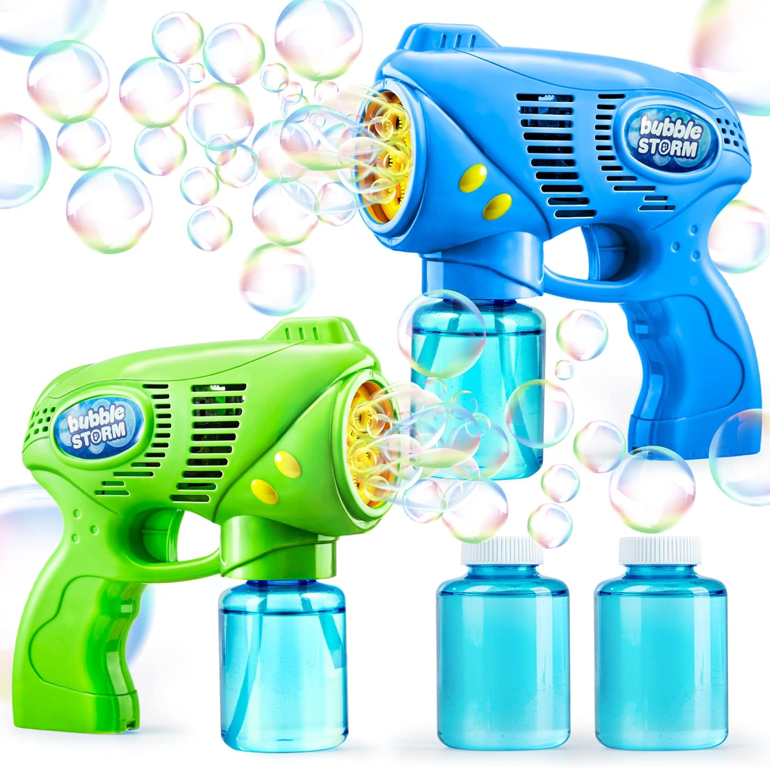 Pistolet à bulles pour enfants, solution de recharge, pistolets à bulles pour enfants 4-8, pistolet à bulles pour enfants 1-3, pistolet à bulles, jouet d'extérieur. Speelgoed Koning