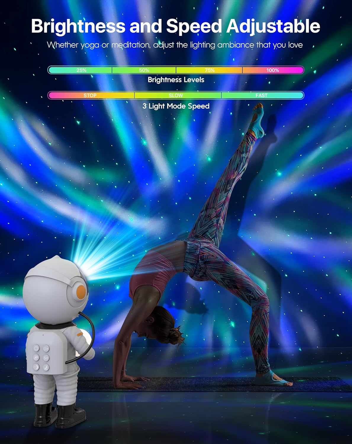 Projecteur Galaxie Astronaute | Veilleuse LED Projecteur d'Étoiles pour Chambre d'Enfants avec Minuterie et Télécommande | Décoration Esthétique de Chambre, Cadeaux pour Adultes et Enfants King of Toys