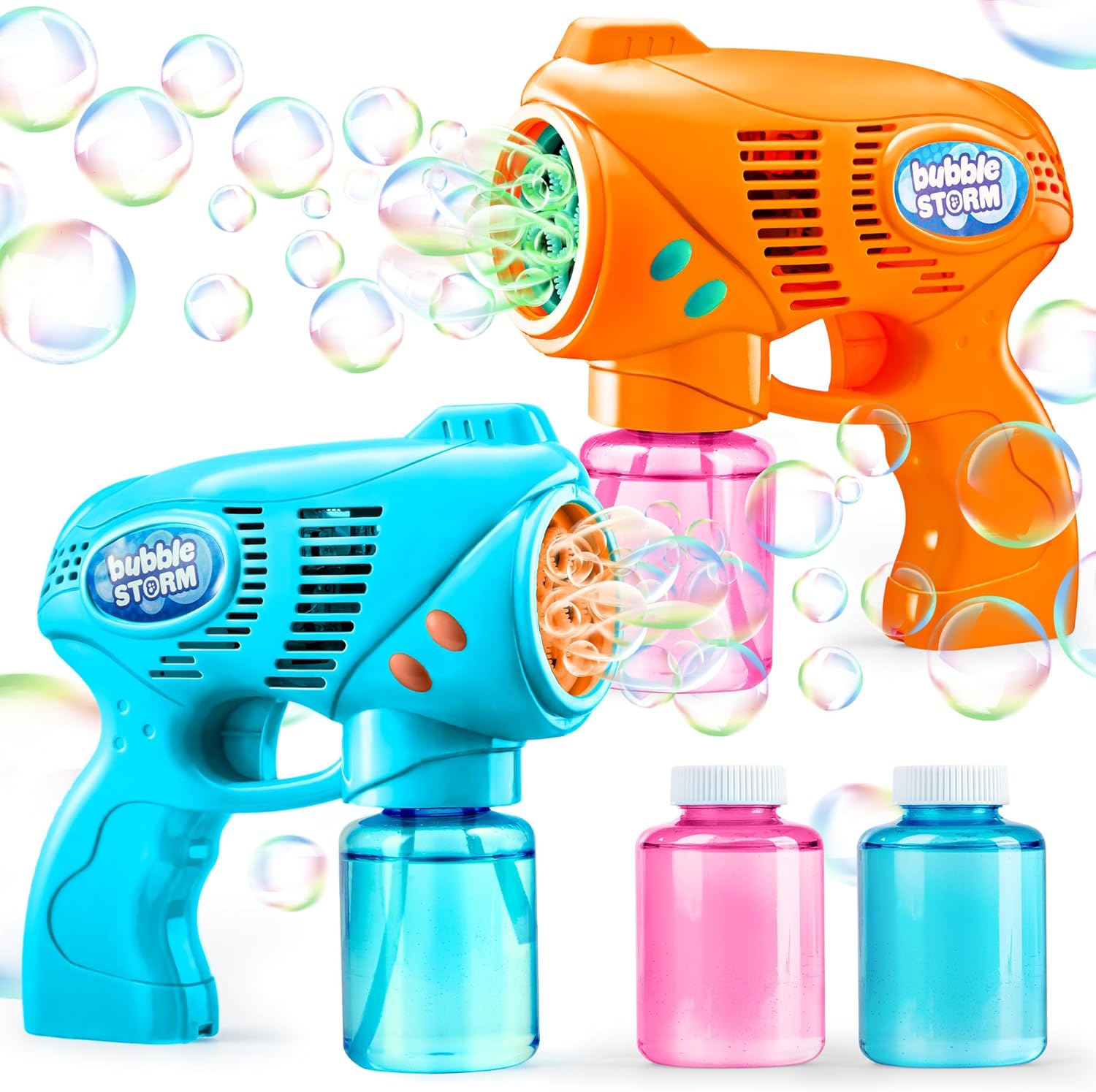 Pistolet à bulles pour enfants, solution de recharge, pistolets à bulles pour enfants 4-8, pistolet à bulles pour enfants 1-3, pistolet à bulles, jouet d'extérieur.