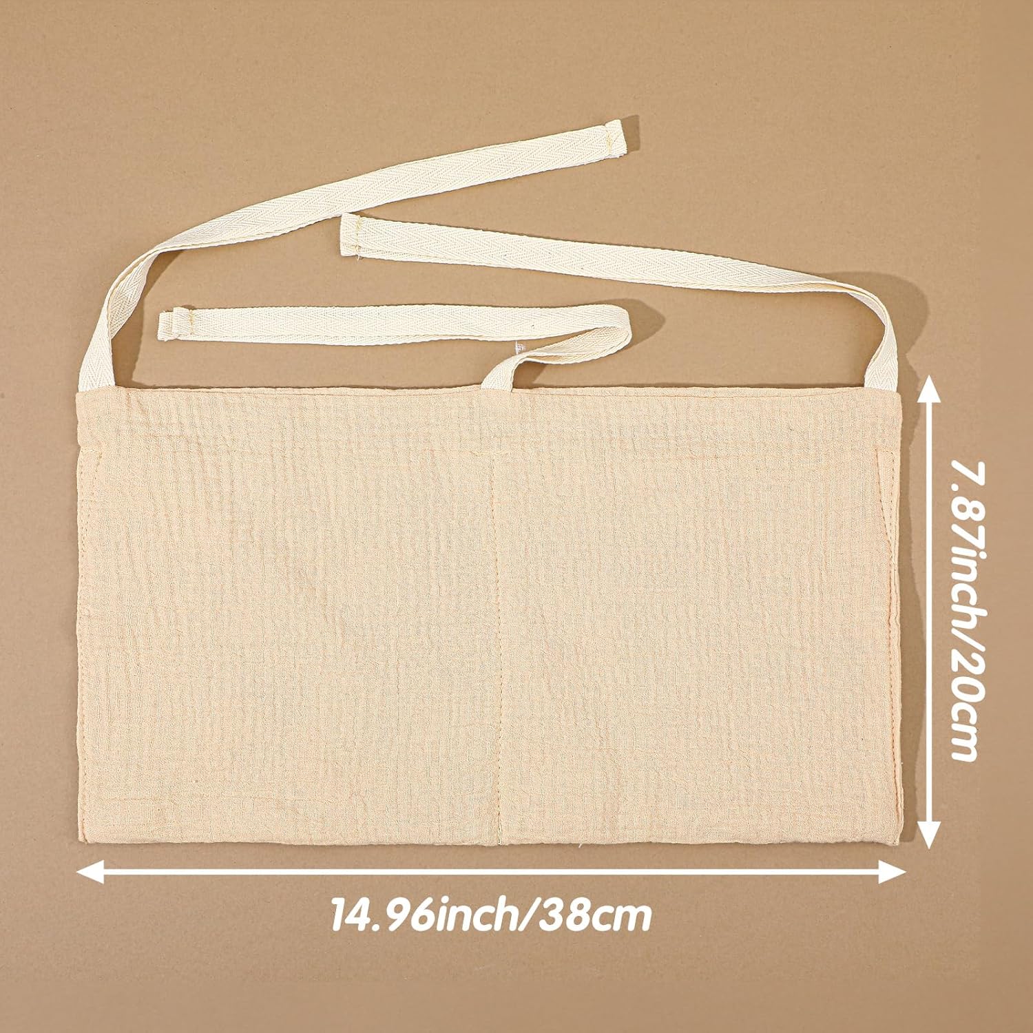 Sac de Rangement Suspendu pour Lit Bébé | Organisateur de Couches en Coton avec 2 Poches – Rangement pour Biberons, Jouets et Vêtements