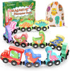 Ensemble de train en bois magnétique avec 11 animaux | Jouets Montessori pour activités d'apprentissage préscolaire des tout-petits King of Toys