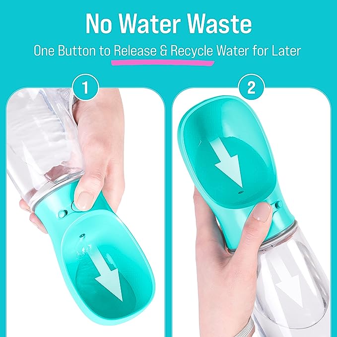 Bouteille d'eau pour Chien 560 ml (Bouteille d'eau) Portable | Étanche et Légère pour Chiens King of Toys