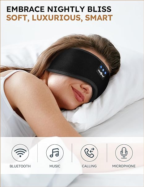 Sleep Headphones & Sleep Eye Mask with Bluetooth 5.2 l For Man and Woman De Speelgoed Koning