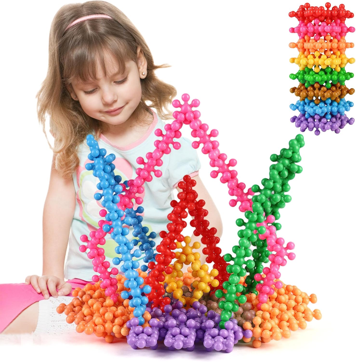 TOMYOU 200 Pieces Building Blocks Kids STEM Toys Educational Discs Sets Interlocking Solid Plastic for Preschool Boys and Girls Aged 3+, Safe Material Creativity King of Toys