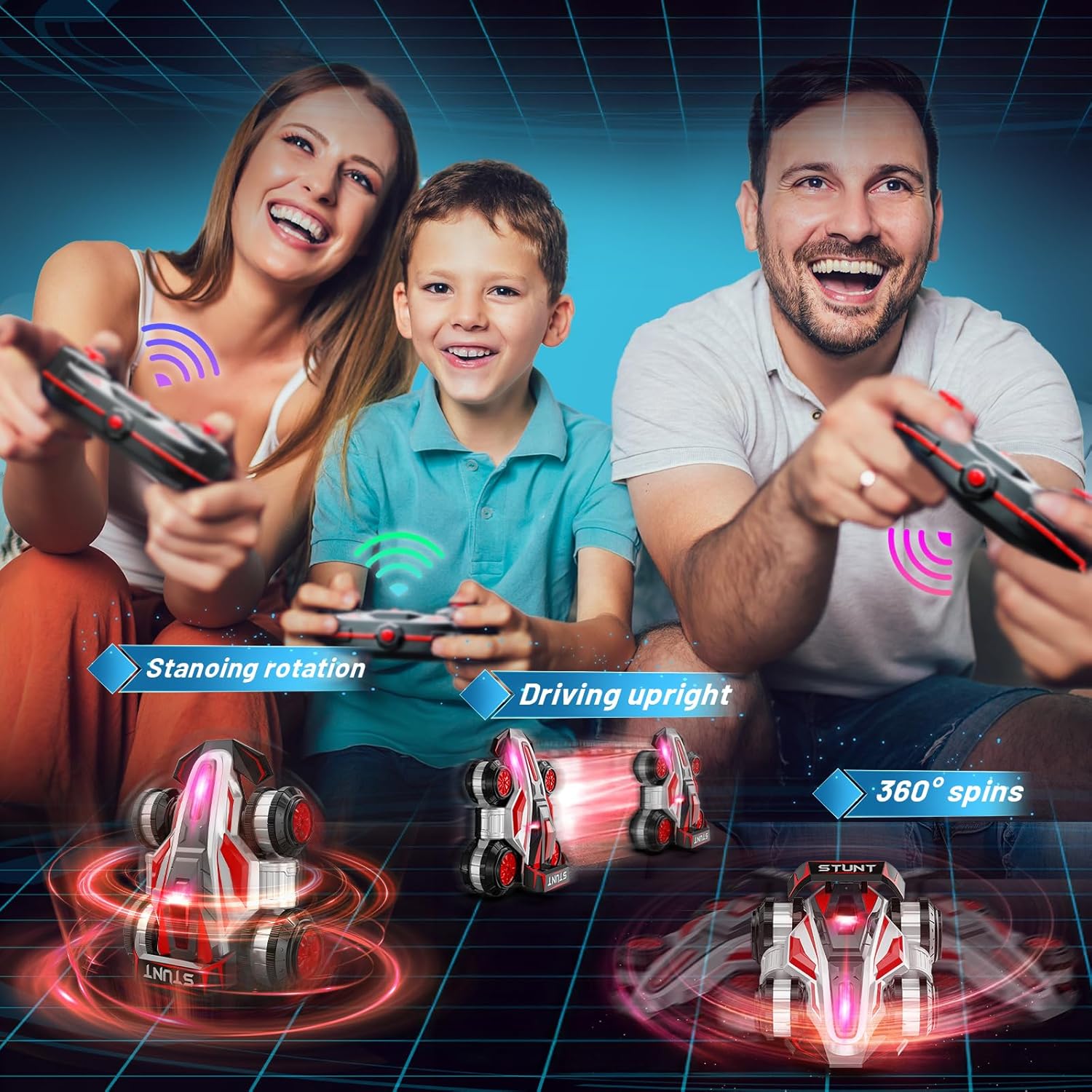 Voiture RC Stunt Deformation à Grande Vitesse | Voiture Télécommandée Rotative 360° Transformable | Cadeau d'Anniversaire pour Garçons et Filles 6-16 Ans King of Toys