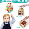 Cube d'activité en bois 8-en-1 pour bébé | Jouet Montessori d'apprentissage pour les 1-3 ans | Cadeau parfait pour un premier anniversaire King of Toys