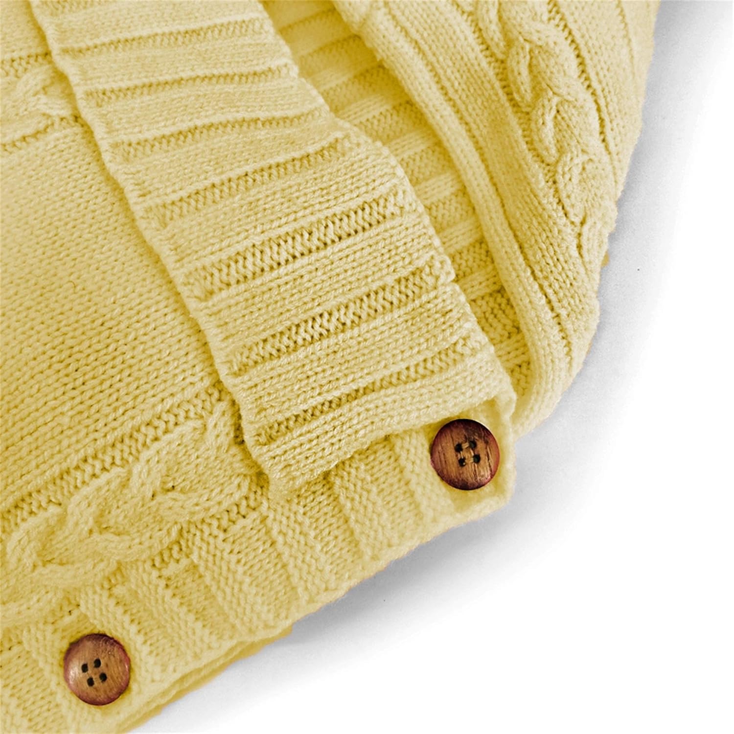 Sac de Couchage Bébé en Tricot Épais pour Nouveau-Né 0-6 Mois - Couverture d'Emmaillotage Laine avec Capuche - Cadeau de Naissance Hiver