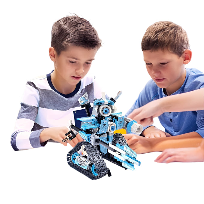 Robot STEM 5-en-1 Télécommandé |Jouet de construction (398 pièces) pour garçons 8-14 ans King of Toys