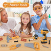 Ensemble d'Outils pour Enfants Garçons | Kit d'Outils pour Tout-Petits avec Sac à Outils et Perceuse Électronique Jouet | Jeux d'Imitation de Construction pour Enfants | Jouets pour Garçons de 3, 4, 5 Ans King of Toys