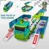Piste de Course avec Camion Transporteur, Jouet 3 Couches, 8 Voitures de Course Incluses, Cadeau Enfant 3-6 Ans, Jouet Pliable pour Garçons et Filles King of Toys