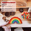 Jeu de Perles et Planche en Bois Montessori | Jouet éducatif pour tout-petits | Tri des couleurs et comptage | Développement de la motricité fine