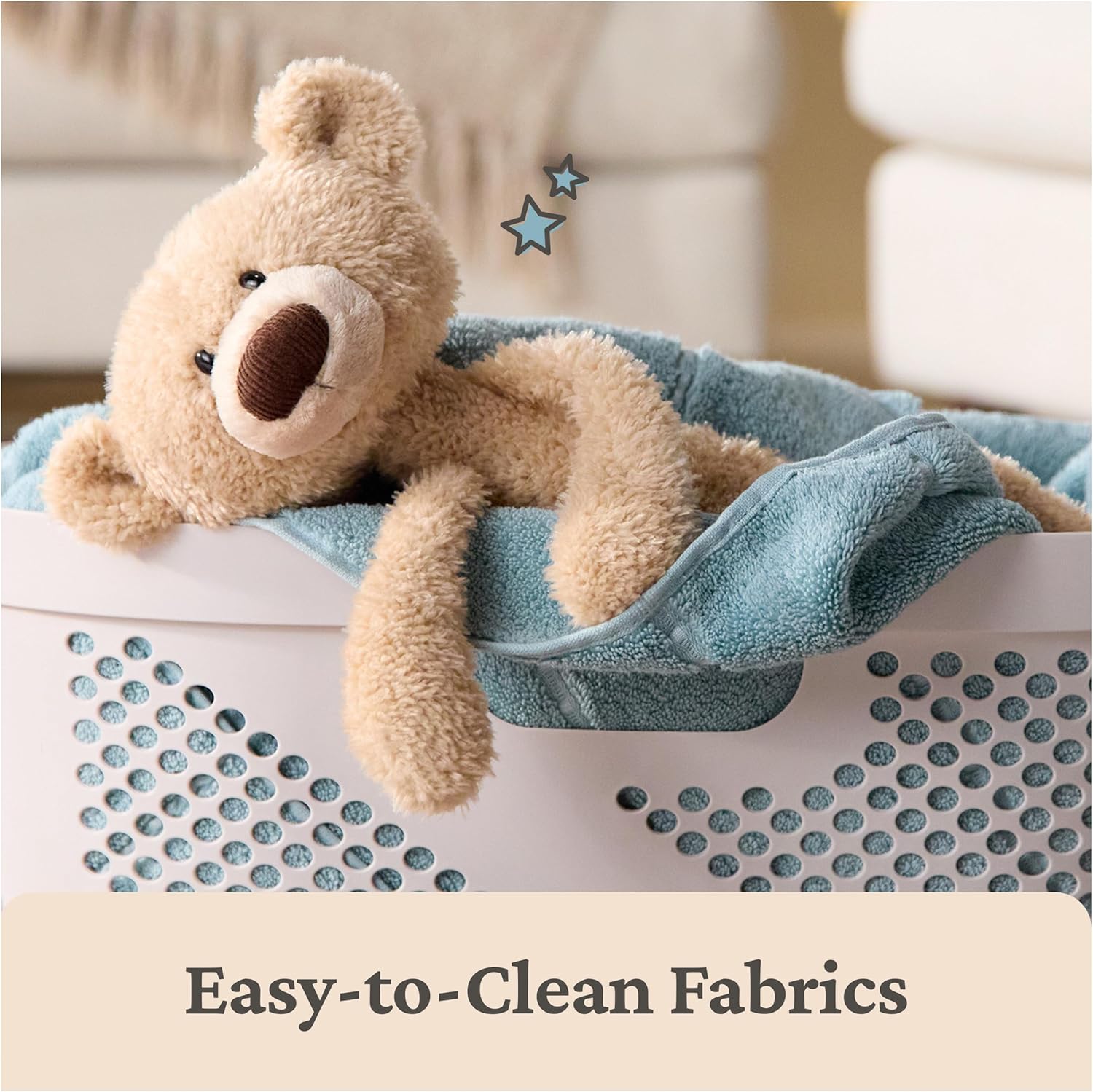 Ours en Peluche Classique Beige 38cm - Nounours Doux pour Enfant dès 1 An - Cadeau Idéal Bébé Garçon Fille