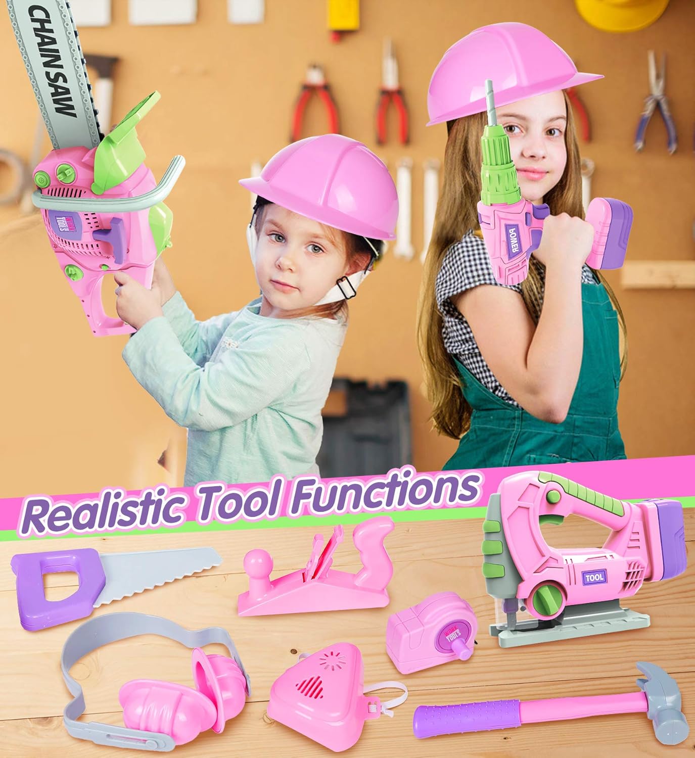 Set d'Outils pour Enfants | Outils de Construction Réalistes pour Garçons et Filles