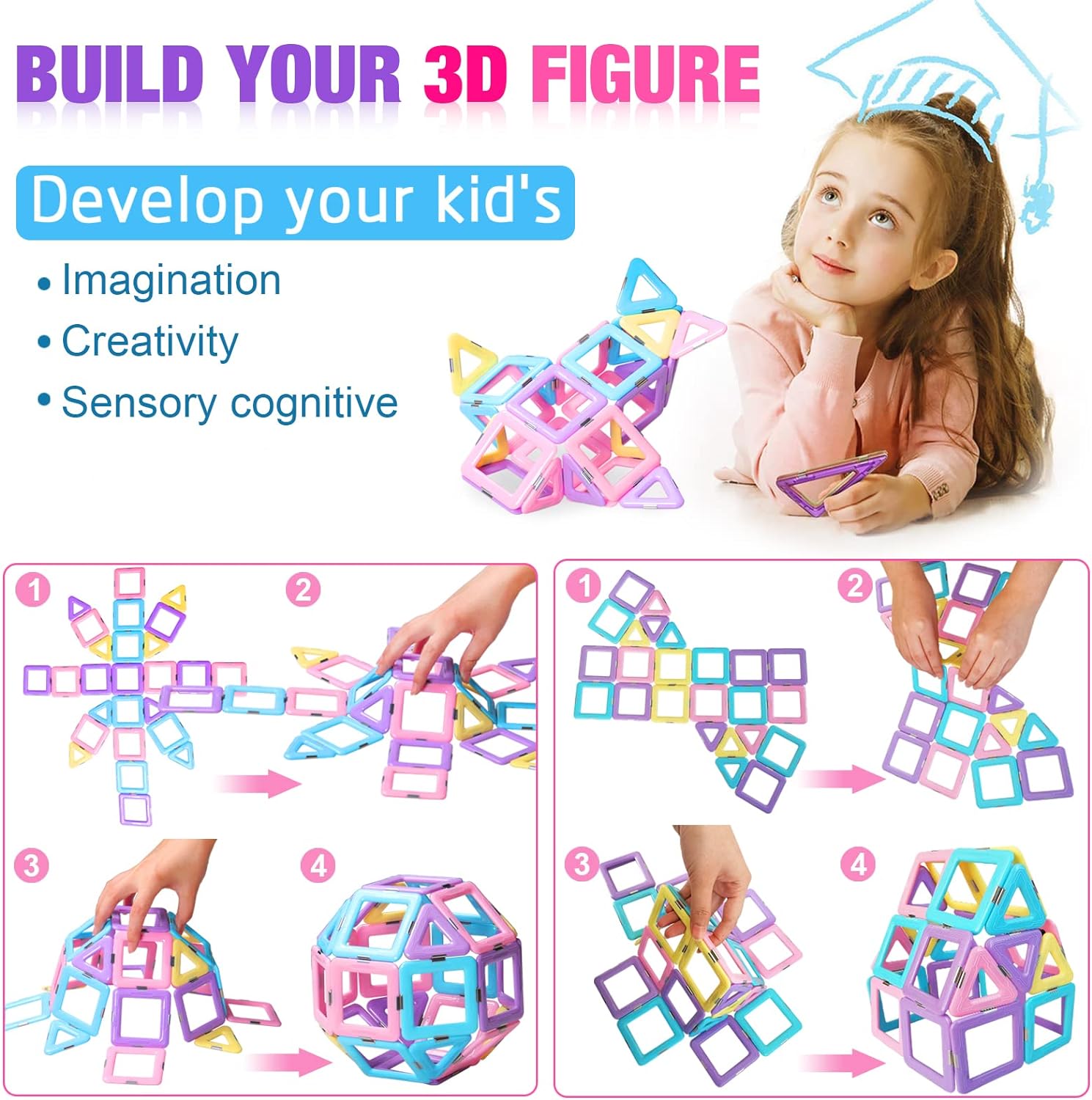 Ensemble de Jouets Magnétiques - Pour Enfants de 3, 4, 5, 6+ Ans Speelgoed Koning