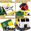 Grand ensemble de jouets camion-poubelle | Propulsé par friction, bacs à ordures, cartes d'apprentissage | Fun éducatif pour enfants King of Toys