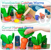 Jouet Montessori en bois avec Xylophone, Pic, Jeu de récolte de carottes, Cadeau d'activités éducatives pour les enfants de 1 à 4 ans. AmtreenOfficial