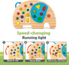 Tableau d'Activités Éléphant pour Tout-Petits | Jouet Sensoriel Montessori avec Interrupteur Lumineux en Bois King of Toys