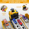 Piste de Course avec Camion Transporteur, Jouet 3 Couches, 8 Voitures de Course Incluses, Cadeau Enfant 3-6 Ans, Jouet Pliable pour Garçons et Filles King of Toys