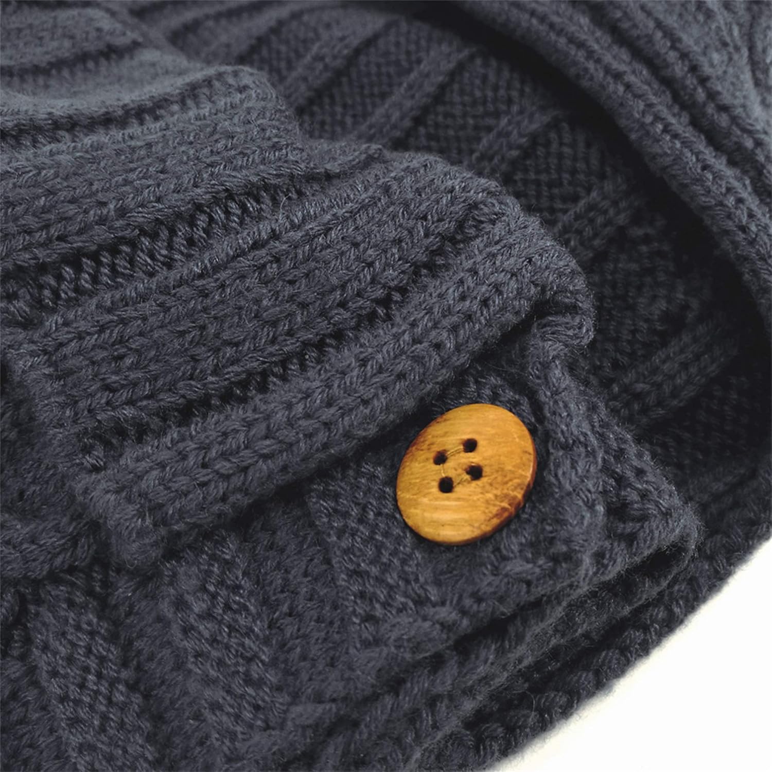 Sac de Couchage Bébé en Tricot Épais pour Nouveau-Né 0-6 Mois - Couverture d'Emmaillotage Laine avec Capuche - Cadeau de Naissance Hiver