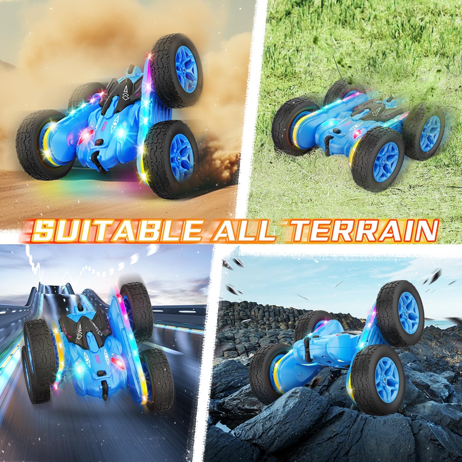 RC STUNTCAR l Voiture Stunt Directionnelle Bleue 2.4G l Rotation à 360 Degrés Speelgoed Koning