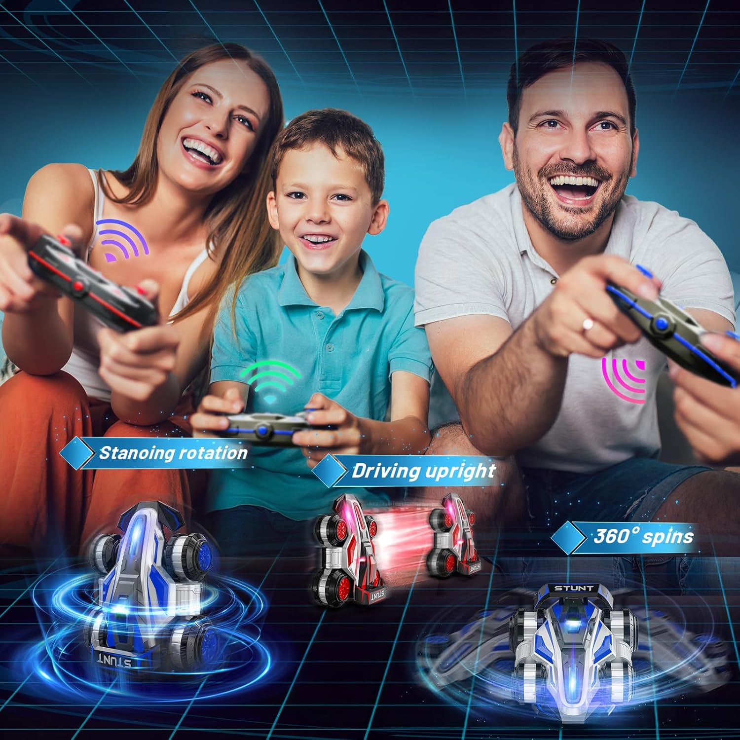 Voiture RC Stunt Deformation à Grande Vitesse | Voiture Télécommandée Rotative 360° Transformable | Cadeau d'Anniversaire pour Garçons et Filles 6-16 Ans King of Toys