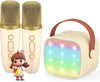 Mini Karaoké Enfant Bluetooth avec 2 Micros | Machine Portable pour Filles 3-10+ Ans | Cadeau Anniversaire & Soirée King of Toys