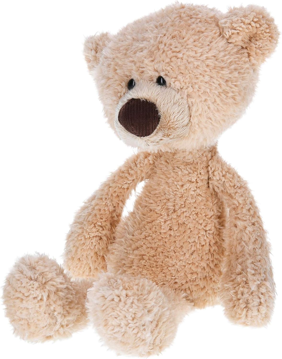 Ours en Peluche Classique Beige 38cm - Nounours Doux pour Enfant dès 1 An - Cadeau Idéal Bébé Garçon Fille