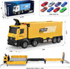 Piste de Course avec Camion Transporteur, Jouet 3 Couches, 8 Voitures de Course Incluses, Cadeau Enfant 3-6 Ans, Jouet Pliable pour Garçons et Filles King of Toys