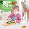 Tableau d'Activités Éléphant pour Tout-Petits | Jouet Sensoriel Montessori avec Interrupteur Lumineux en Bois King of Toys