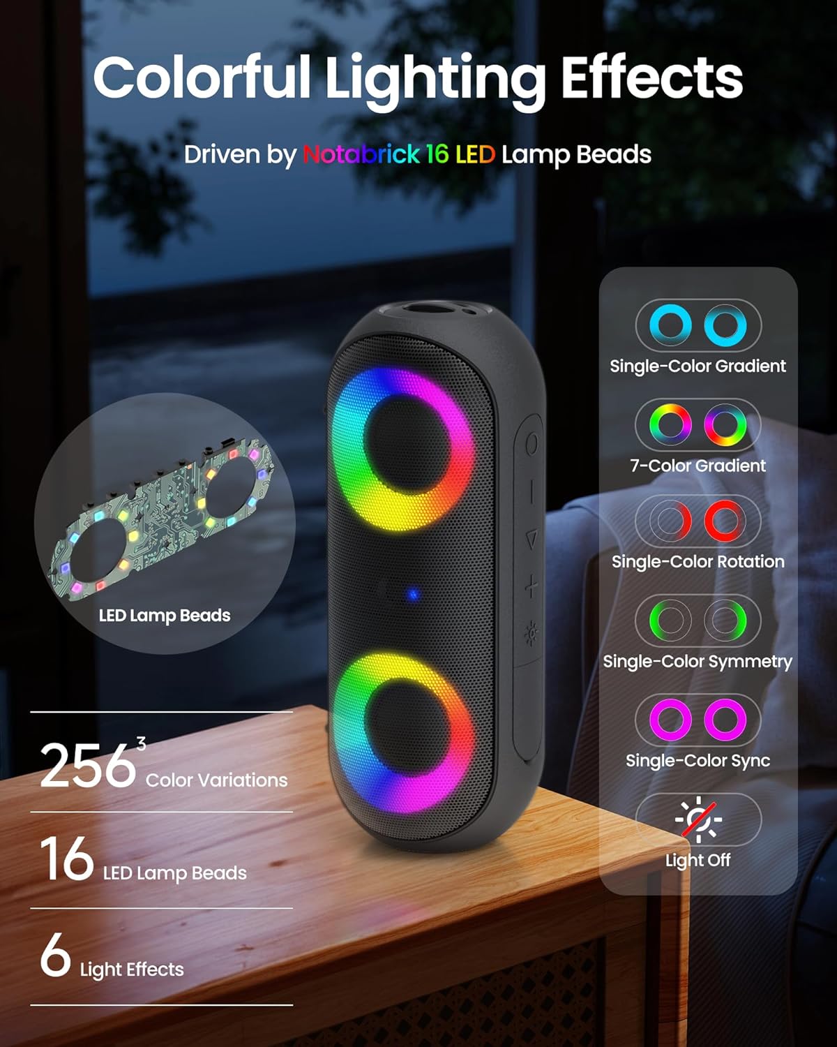 RGB & Rhythm Light Bluetooth Speakers 60 WATT (30 meter range) Speelgoed Koning
