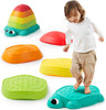 Lot de 5 tapis d’équilibre tortue | Tapis de saut parcours d’obstacles pour enfants 3+ ans, jeu intérieur et extérieur King of Toys