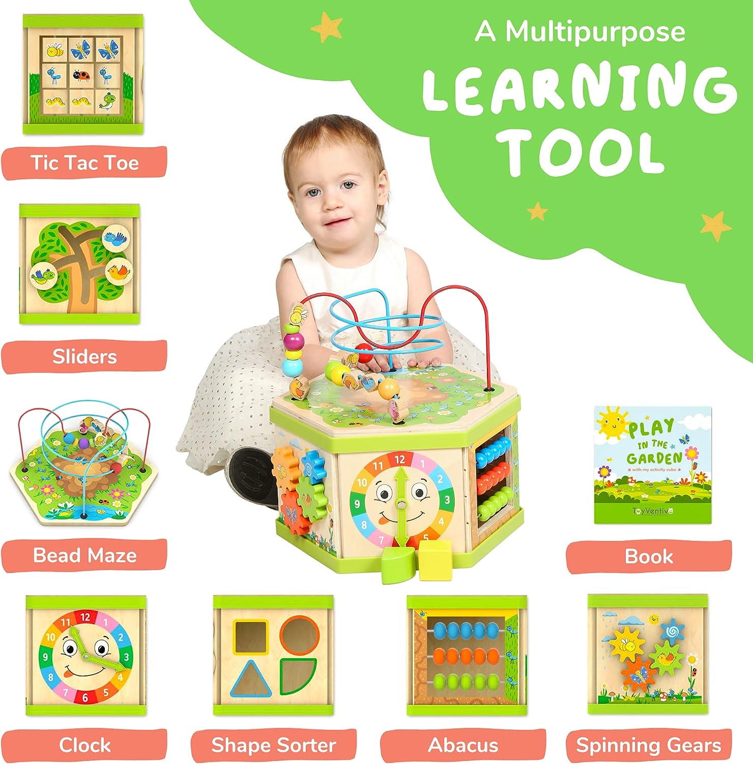 Boîte à Jouets Éducative - Jouets ouverts, jouets Montessori pour 1 an