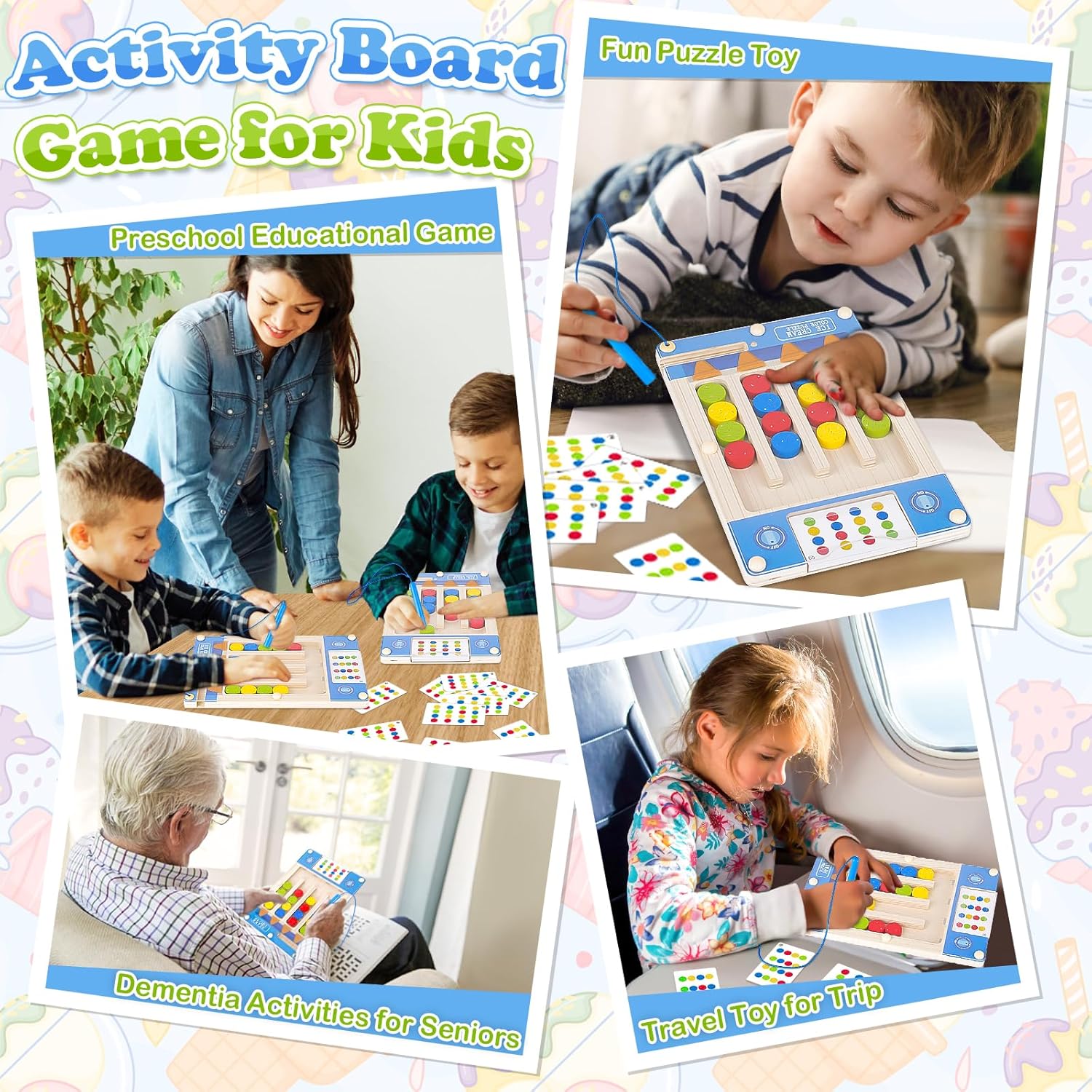 Jeu de Correspondance de Couleurs Magnétique en Bois Montessori pour Enfants 3-7 Ans - Puzzle Labyrinthe Éducatif pour Filles Garçons - Développement de la Logique