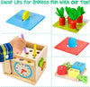 Kit de Jeu en Bois Montessori pour Bébé | Jouet 8-en-1 d’Empilage et de Tri de Formes pour Garçons et Filles King of Toys