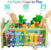 Jouet Montessori en bois avec Xylophone, Pic, Jeu de récolte de carottes, Cadeau d'activités éducatives pour les enfants de 1 à 4 ans. AmtreenOfficial