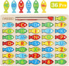 Jeu de pêche magnétique en bois pour les tout-petits l Puzzle à compter avec des chiffres et des lettres l Jouets éducatifs 3 4 5 ans King of Toys