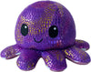 Peluche Octopus Réversible - Violet + Bleu - Mignons Animaux en Peluche Sensory Fidget Qui Montre Votre Humeur, Bleu en Colère + Violet Heureux, 10 cm De Speelgoed Koning