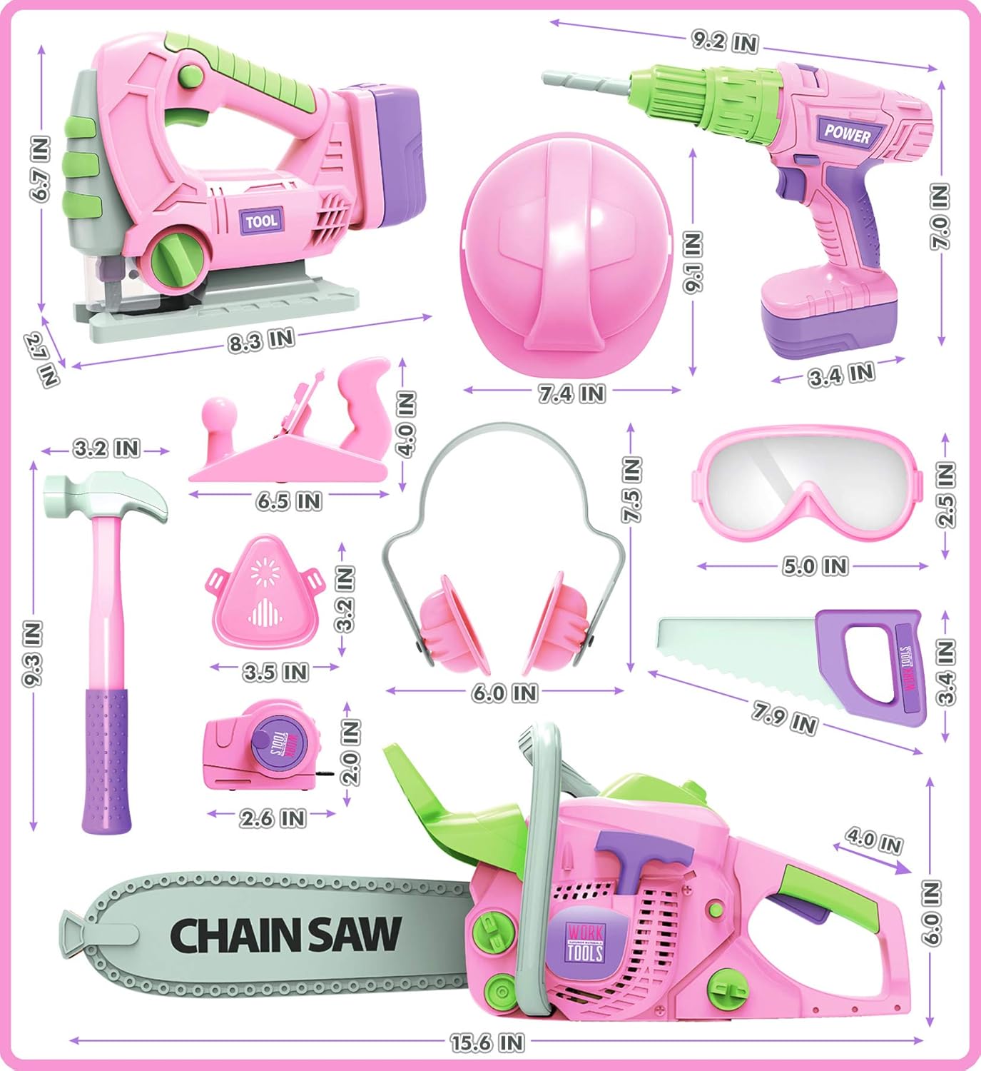 Set d'Outils pour Enfants | Outils de Construction Réalistes pour Garçons et Filles