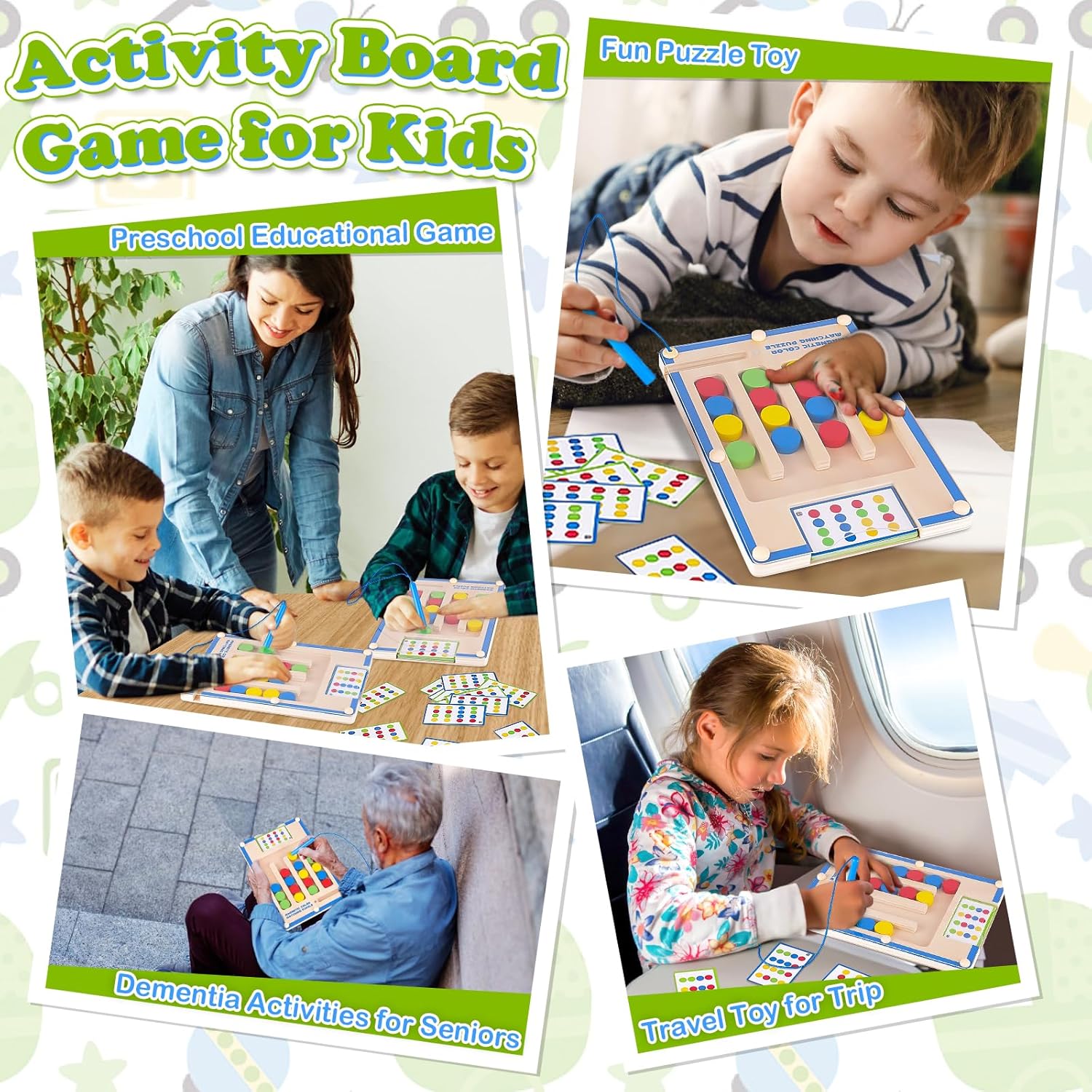 Jouets Montessori magnétiques en bois pour enfants | Puzzle labyrinthe éducatif, activités pour enfants 3 à 7 ans King of Toys
