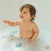 Lot de 4 Jouets de Bain Bébé Flottants | Stimule les Sens avec Anneaux Texturés & Bulles Colorées | Amusant et Sûr pour Bébés 4+ Mois King of Toys