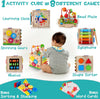Cube d'activité en bois 8-en-1 pour bébé | Jouet Montessori d'apprentissage pour les 1-3 ans | Cadeau parfait pour un premier anniversaire King of Toys