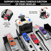 Piste de Course avec Camion Transporteur, Jouet 3 Couches, 8 Voitures de Course Incluses, Cadeau Enfant 3-6 Ans, Jouet Pliable pour Garçons et Filles King of Toys