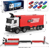 Piste de Course avec Camion Transporteur, Jouet 3 Couches, 8 Voitures de Course Incluses, Cadeau Enfant 3-6 Ans, Jouet Pliable pour Garçons et Filles King of Toys