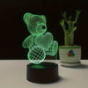 Veilleuse 3D Ours en Cœur | Lampe de chevet USB dessin animé avec 16 couleurs Idée Cadeau King of Toys