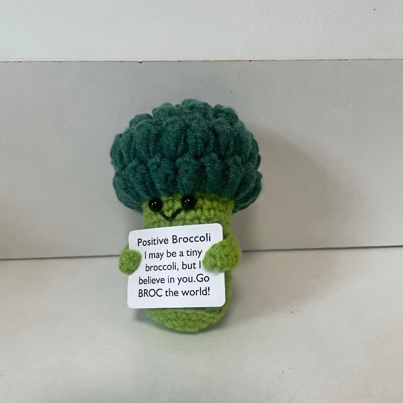 Peluche Brocoli Crocheté à la Main | Décoration de Noël et Cadeau Festif avec Carte Positive King of Toys