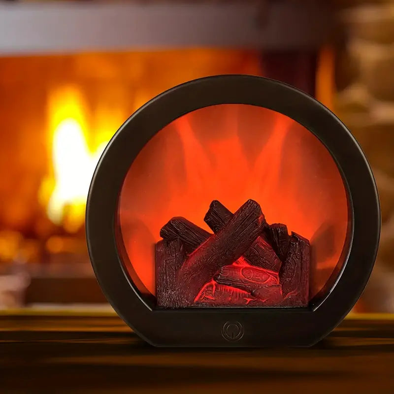 Cheminée électrique décorative en faux bois l Batterie et chargeur USB l Intérieur et extérieur Speelgoed Koning
