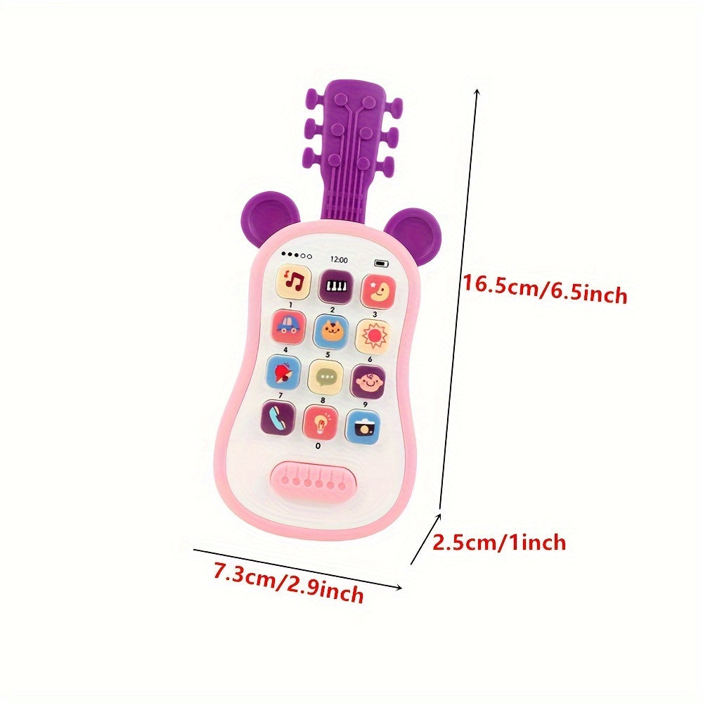 Jouet Musical en Forme de Guitare | Jouet Lumineux avec Sons et Encyclopédie, Convient dès la Naissance King of Toys