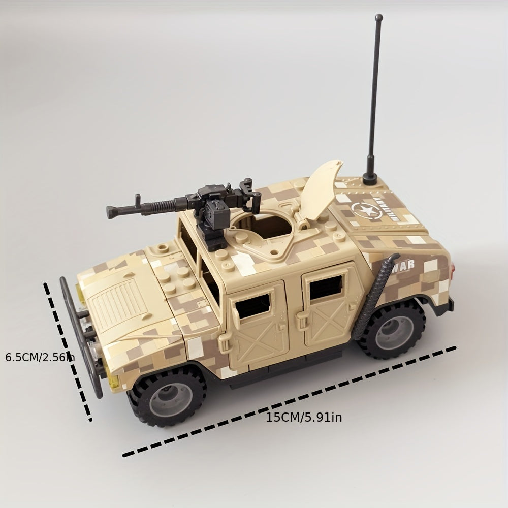 Blocs de Construction Hummer Jaune, Jouet Militaire, Cadeau Halloween et Noël King of Toys