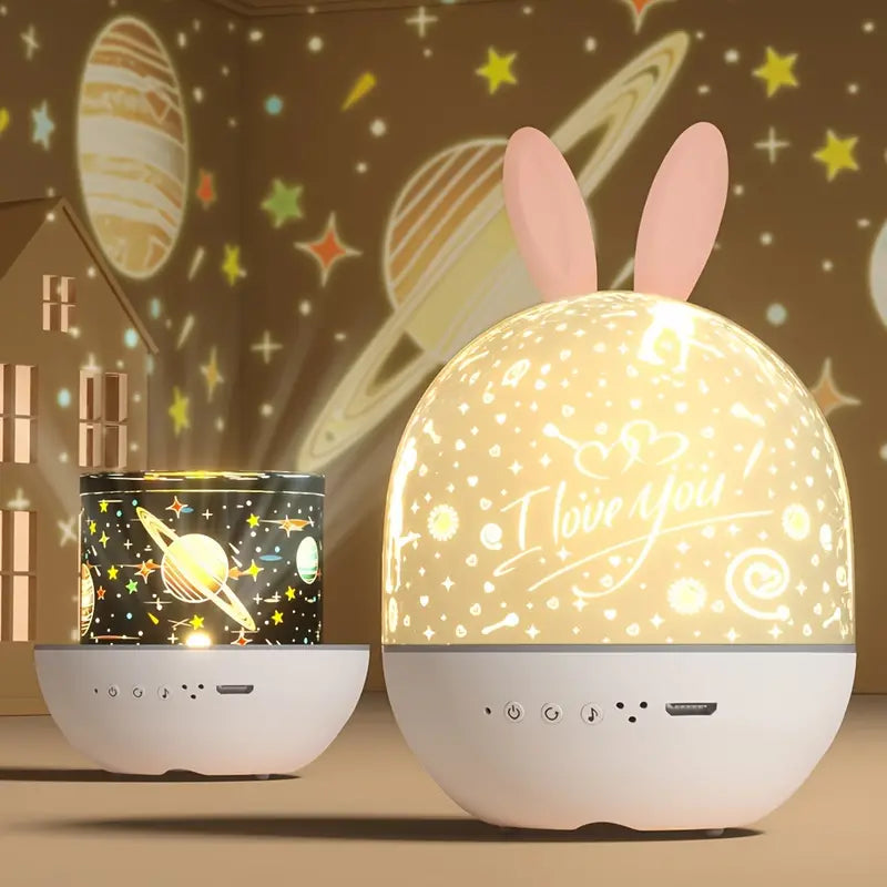 Projecteur d'Étoiles Bébé Lapin l Veilleuse pour Enfants l Galaxie